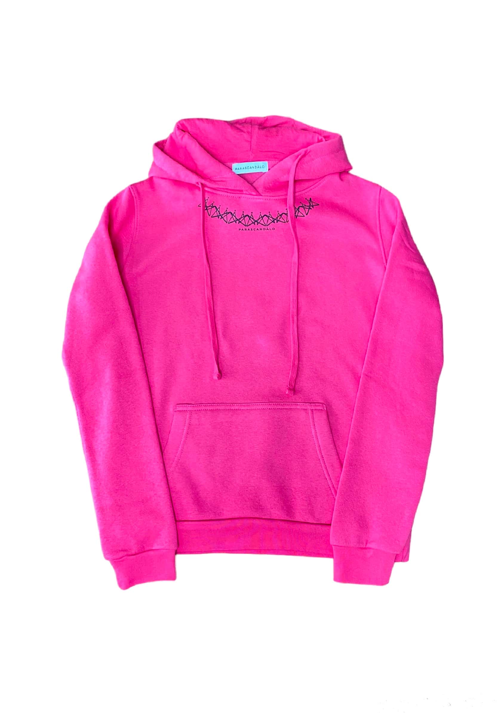 Star Curved Logo Hoodie Pink PARASCANDALO - Main Image