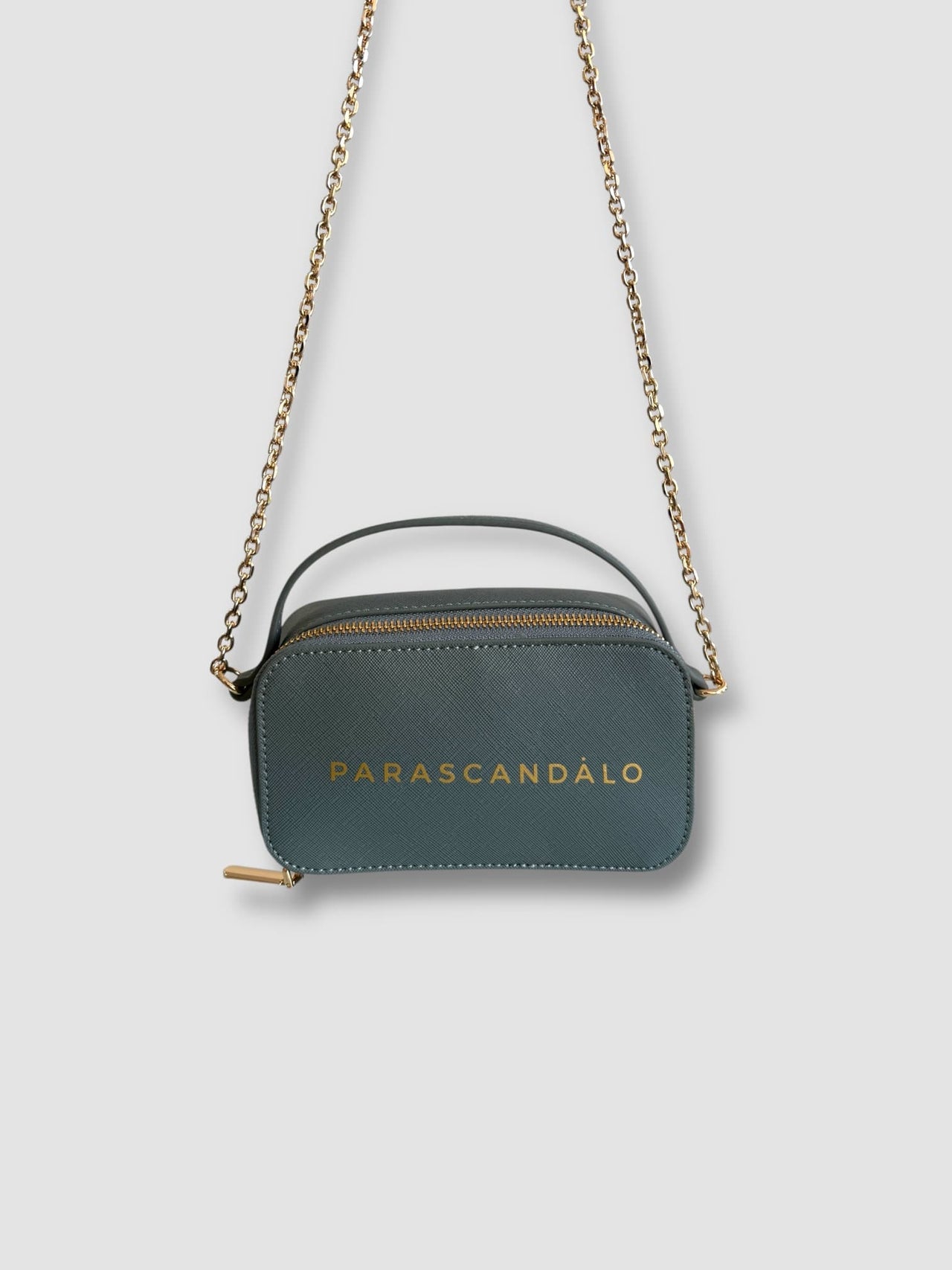 ZIP ROUND BOX HANDBAG SAGE GREEN