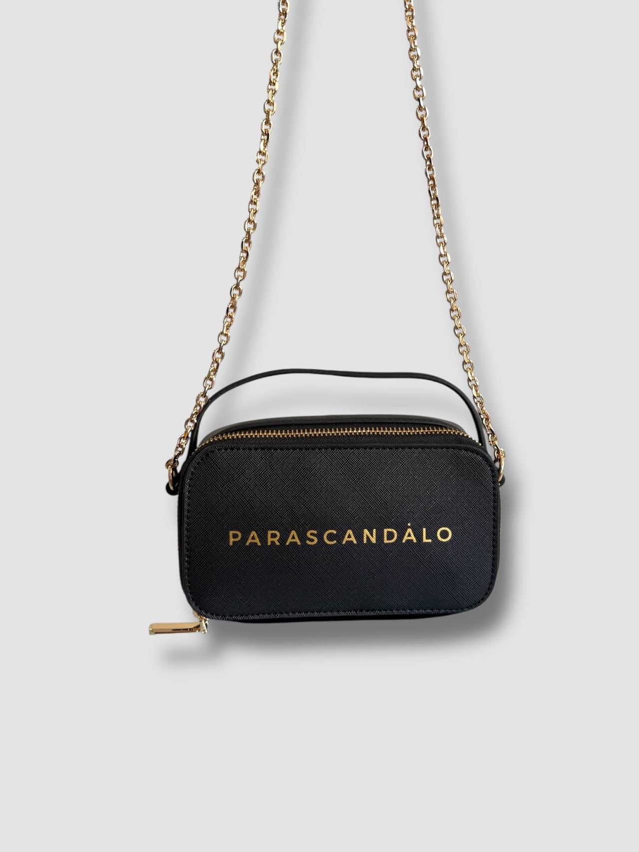 ZIP ROUND BOX HANDBAG BLACK