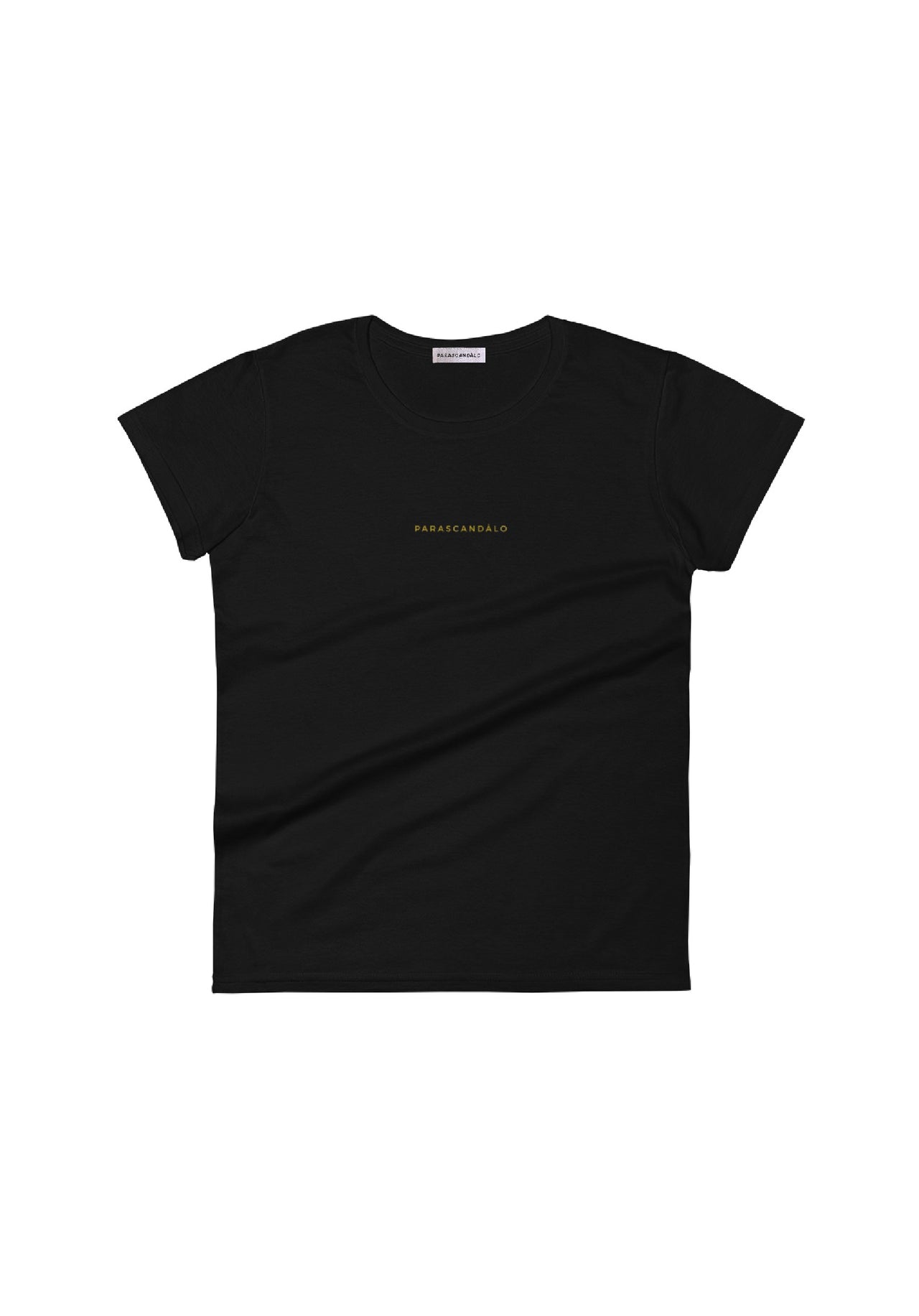 WOMEN'S MINI CLASSIC GOLD LOGO T-SHIRT BLACK