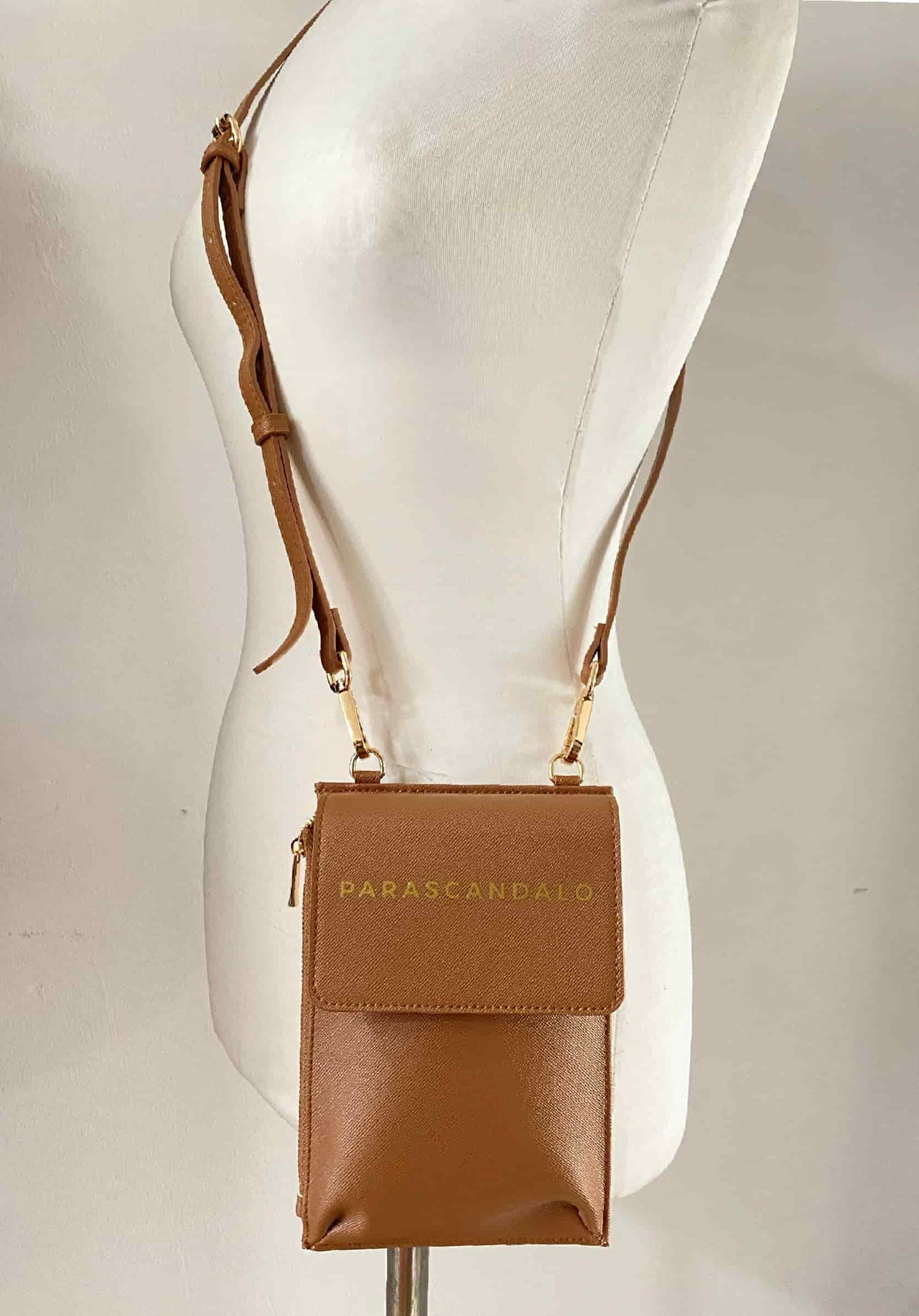 TELECELL CROSS BODY BAG TAN