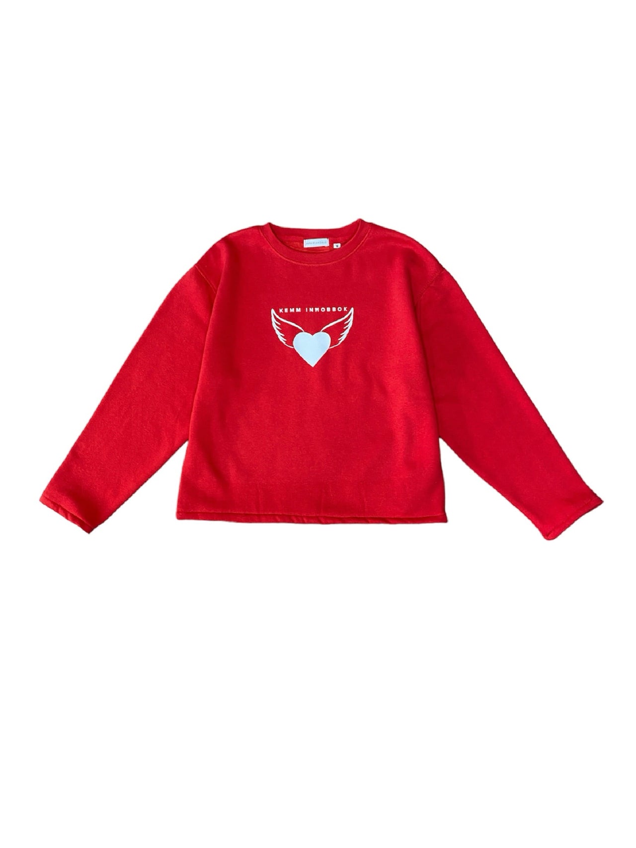 WINGS AND HEART SWEATSHIRT RED (Kemm inhobbok)