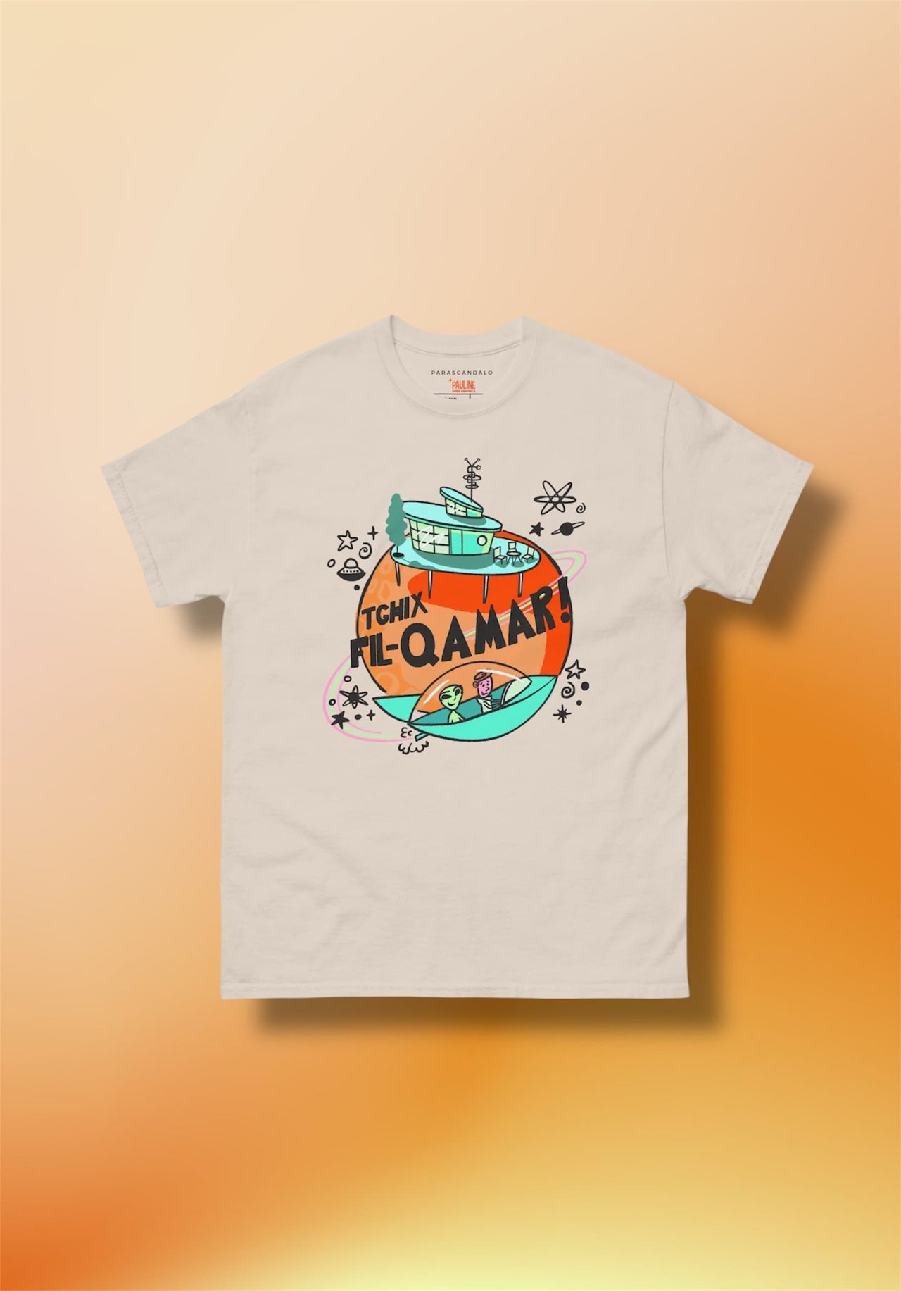 TGĦIX FIL-QAMAR T-SHIRT BY PAULINE DOES GRAPHICS