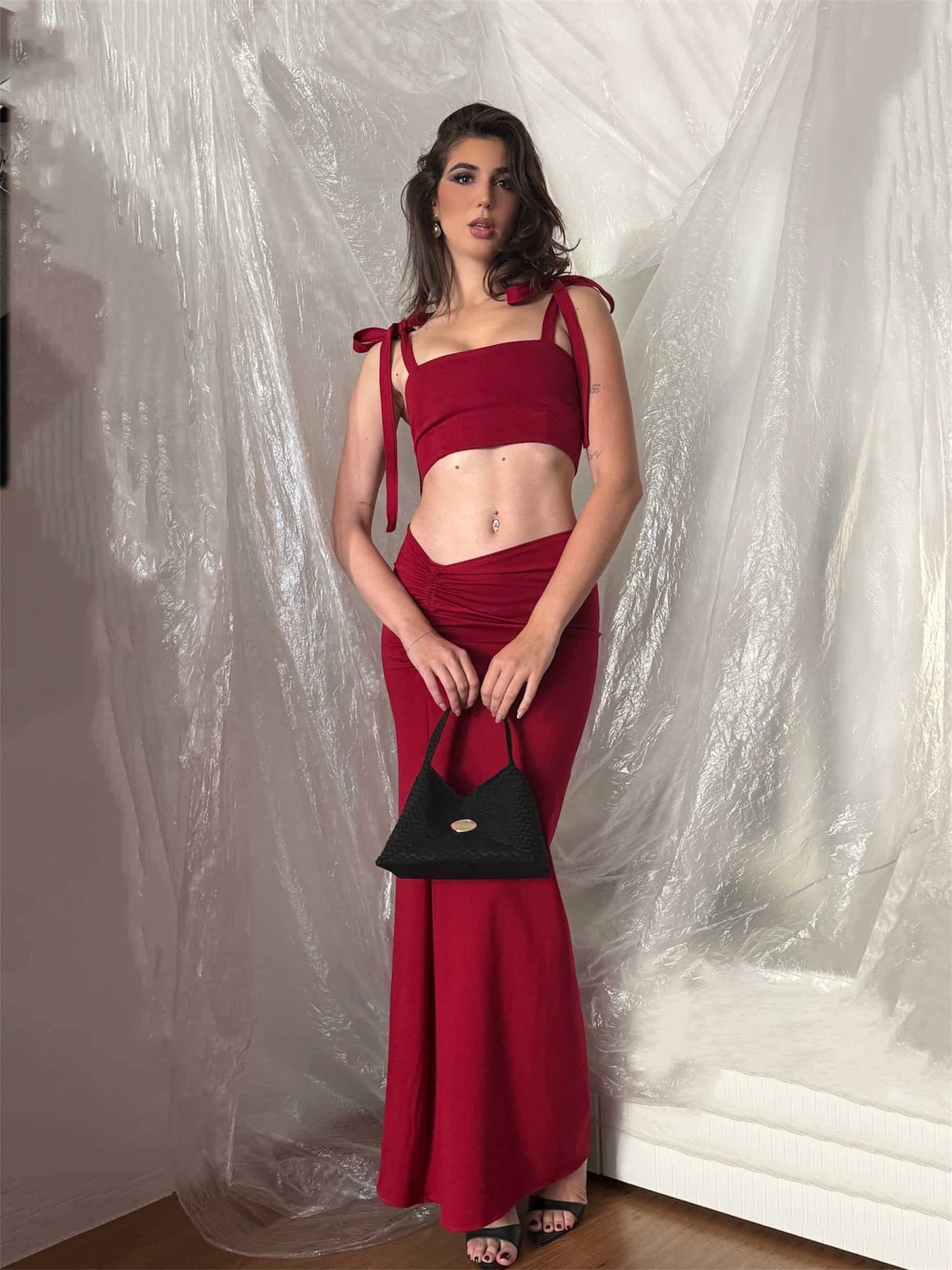 GIULIA STEPHY SET DEEP RED