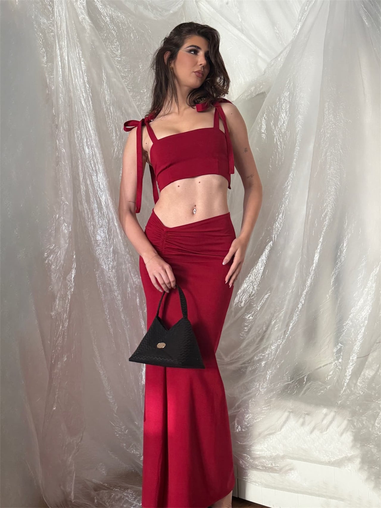 GIULIA STEPHY SET DEEP RED