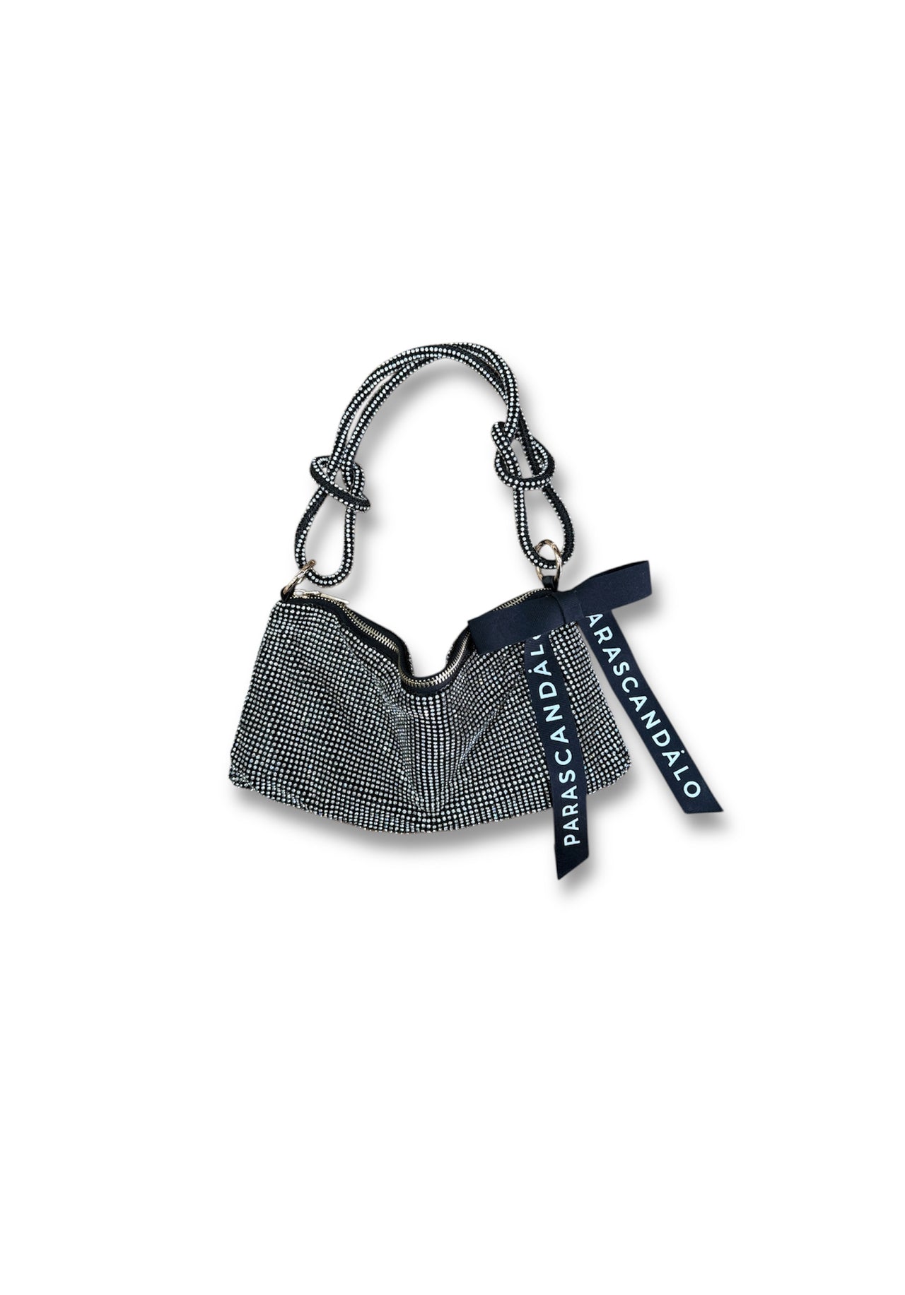 CLASSIC LOGO BOW BAG RHINESTONE BLACK