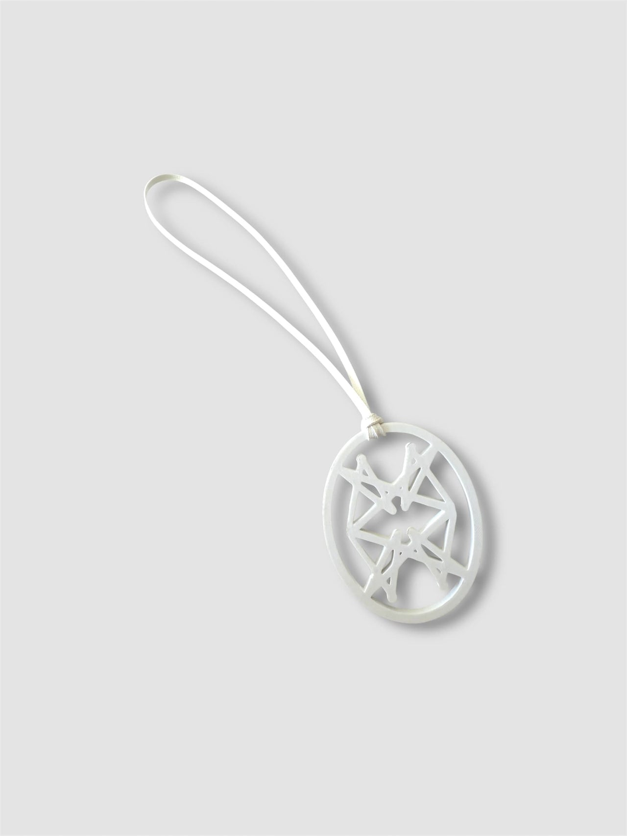Monogram charm Large White