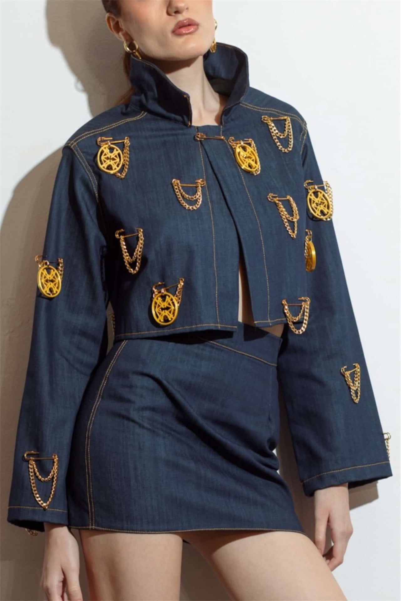 PIN & CHAIN DENIM JACKET