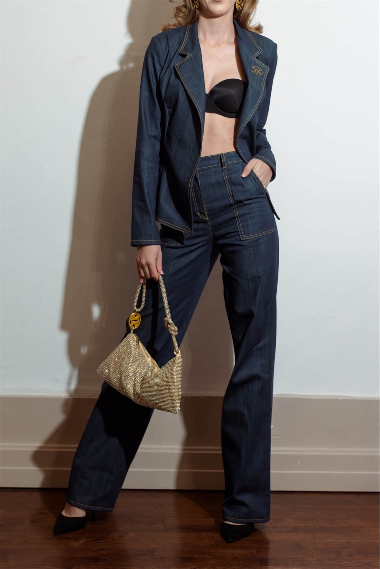 CONTRAST STITCH 11:11 SUIT DENIM