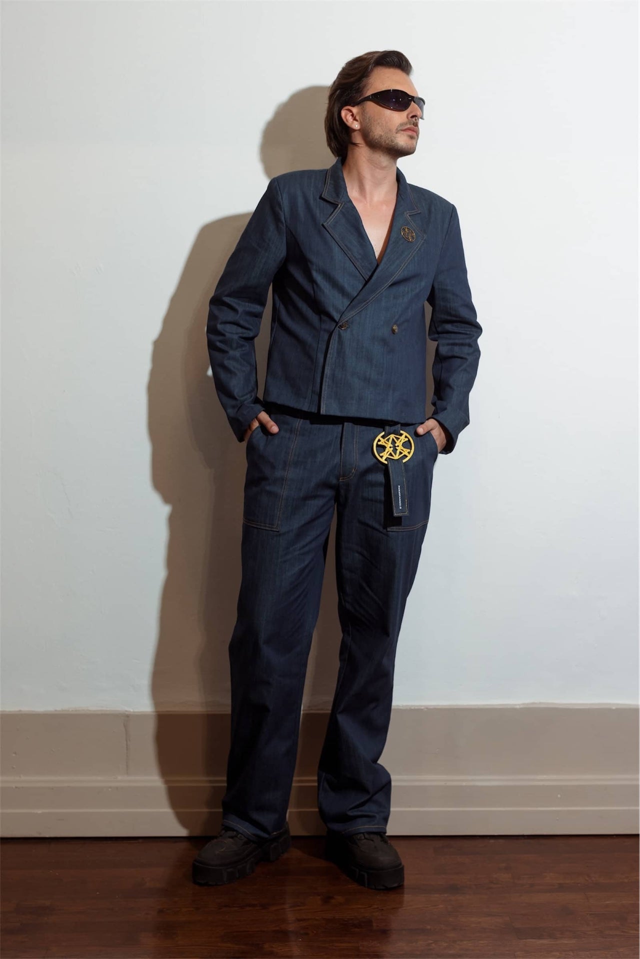 CONTRAST STITCH 11:11 SUIT DENIM