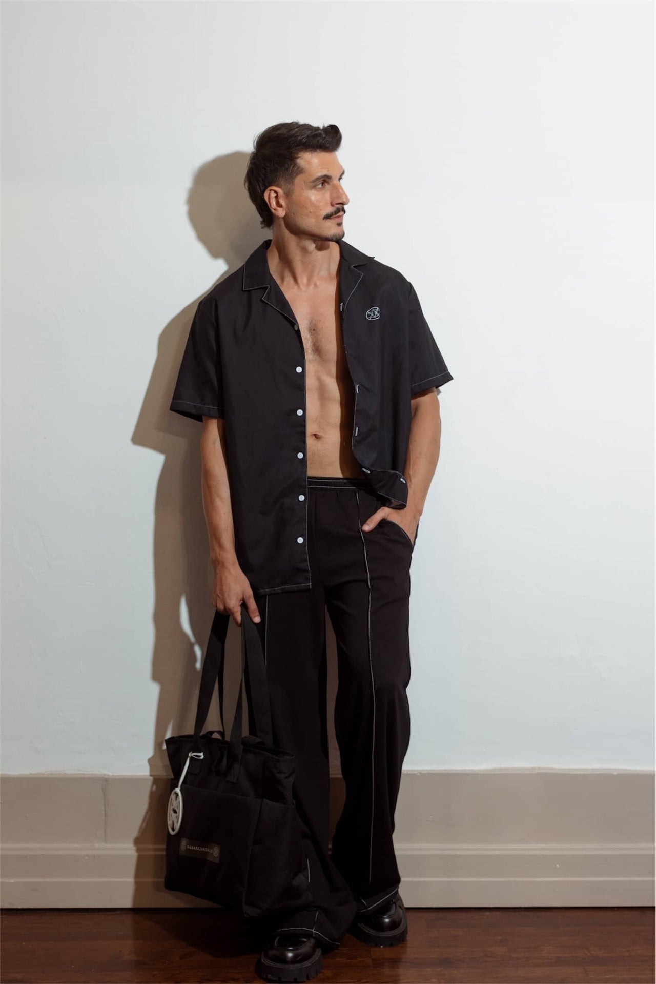 ACID WASH SHIRT BLACK