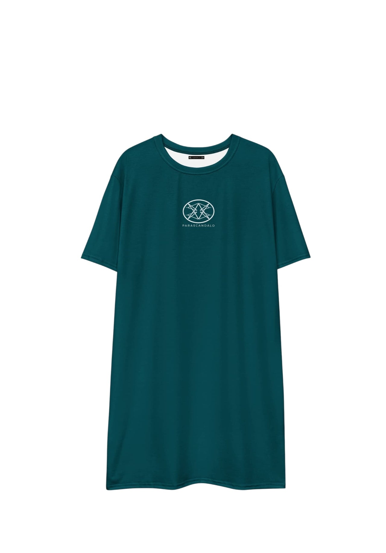 MONOGRAM LOGO T-SHIRT DRESS TEAL