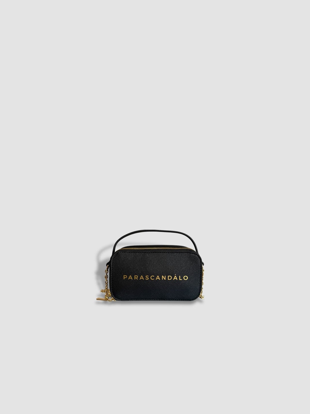 ZIP ROUND BOX HANDBAG BLACK