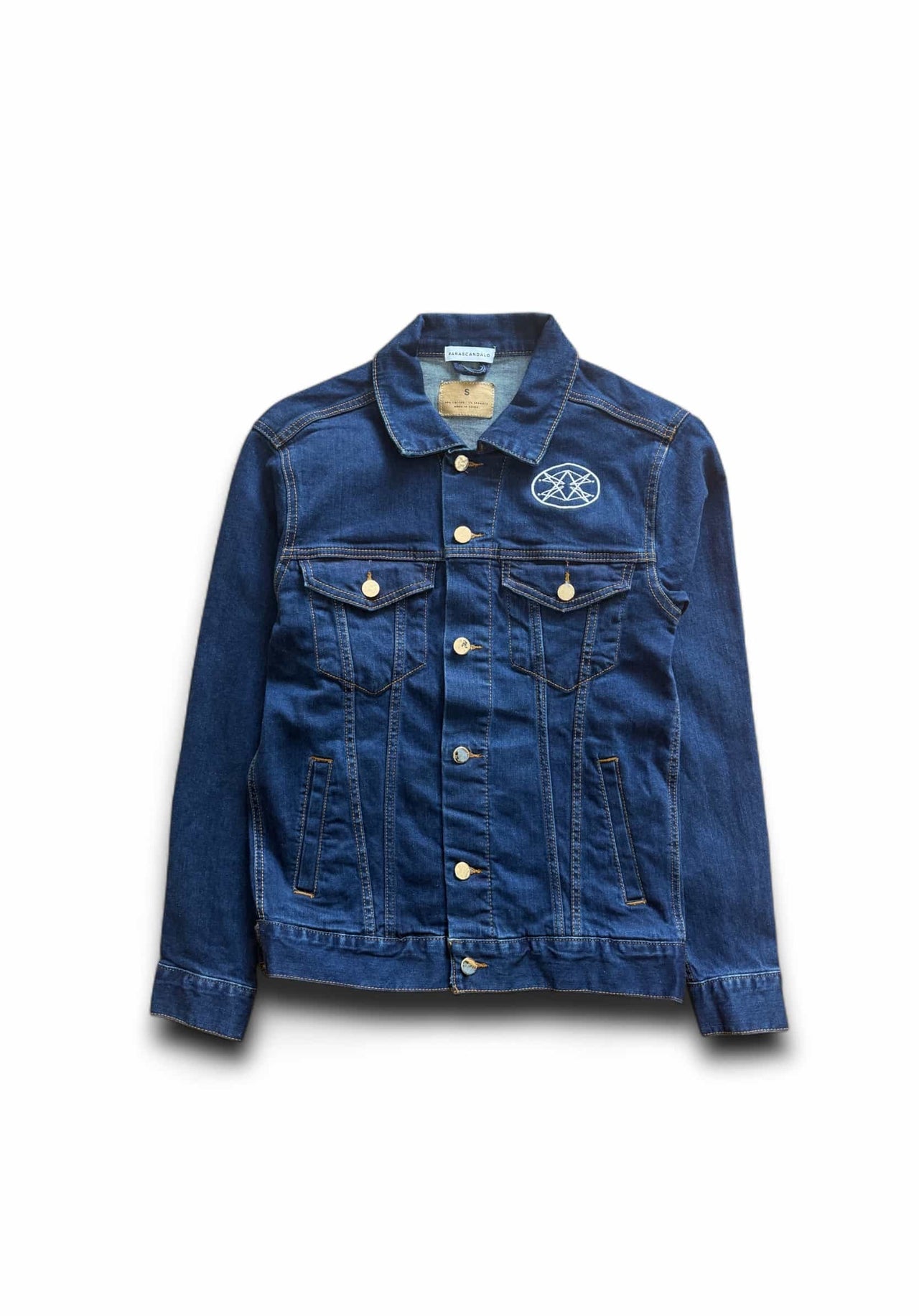 MONOGRAM LOGO DENIM JACKET MID BLUE