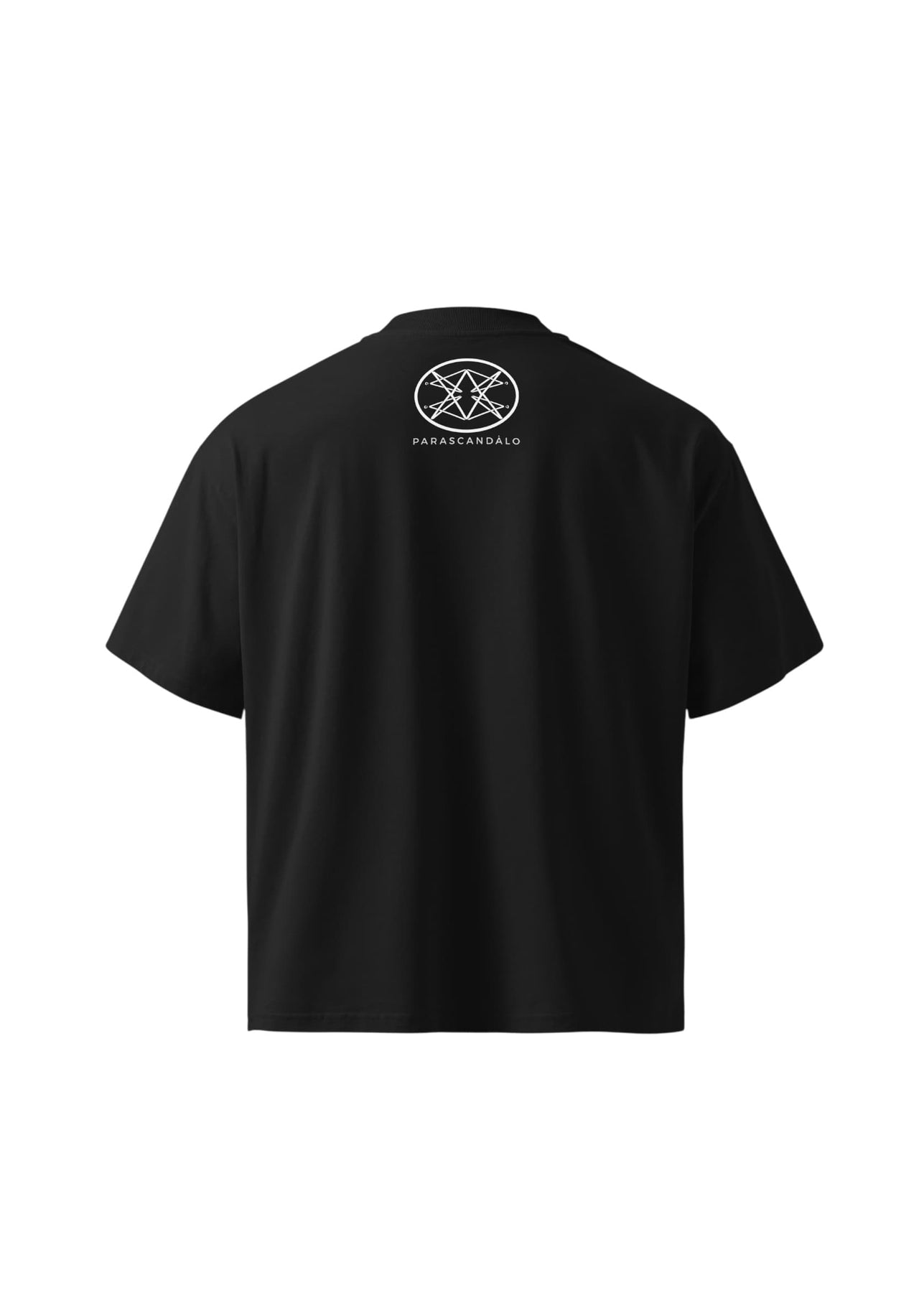 MONOGRAM LOGO BACK PRINT OVERSIZED T-SHIRT BLACK