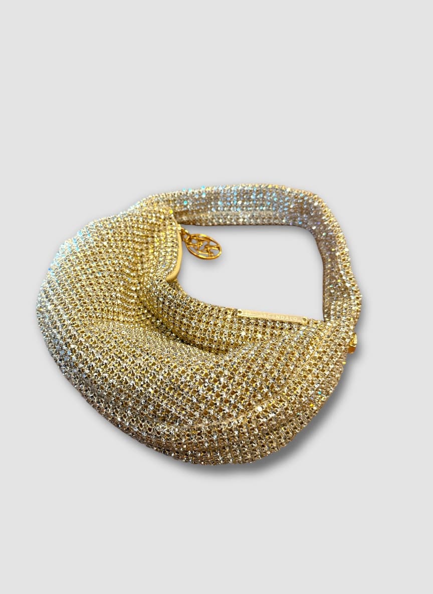 ELLE BAG RHINESTONE CHAMPAGNE GOLD