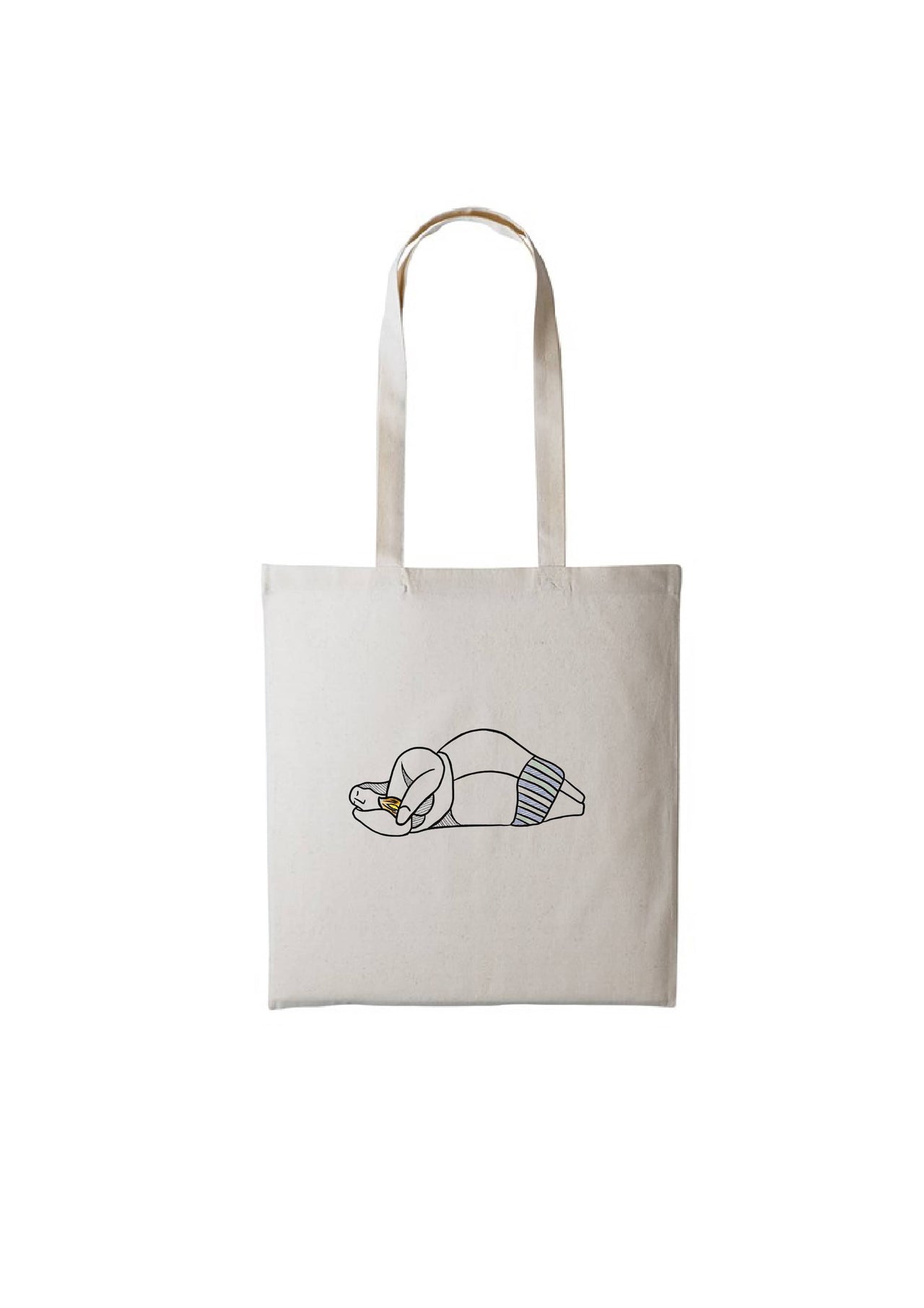 SLEEPING LADY  TOTE BAG by JOHANN AGIUS