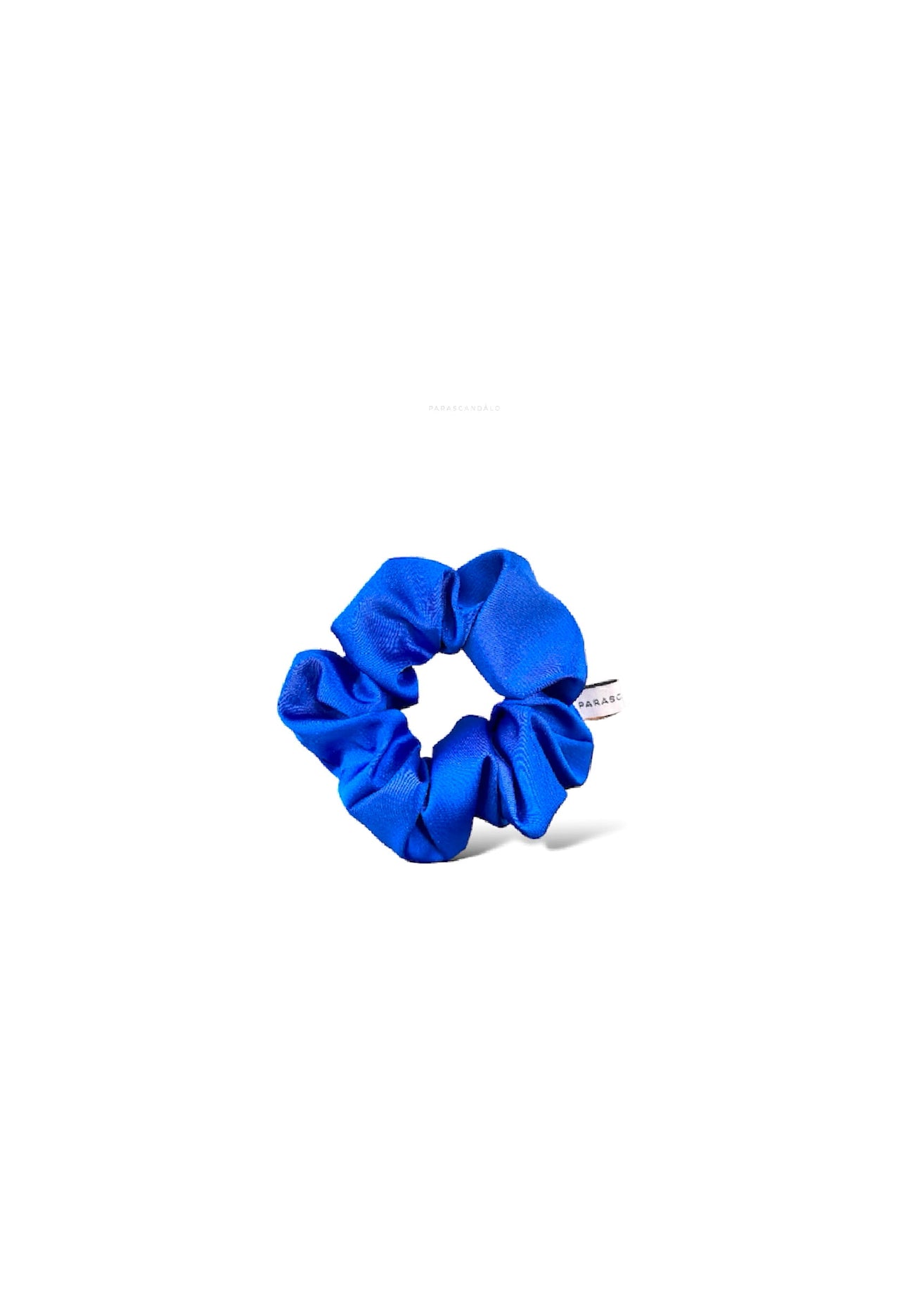 SATIN SCRUNCHIE BLUE