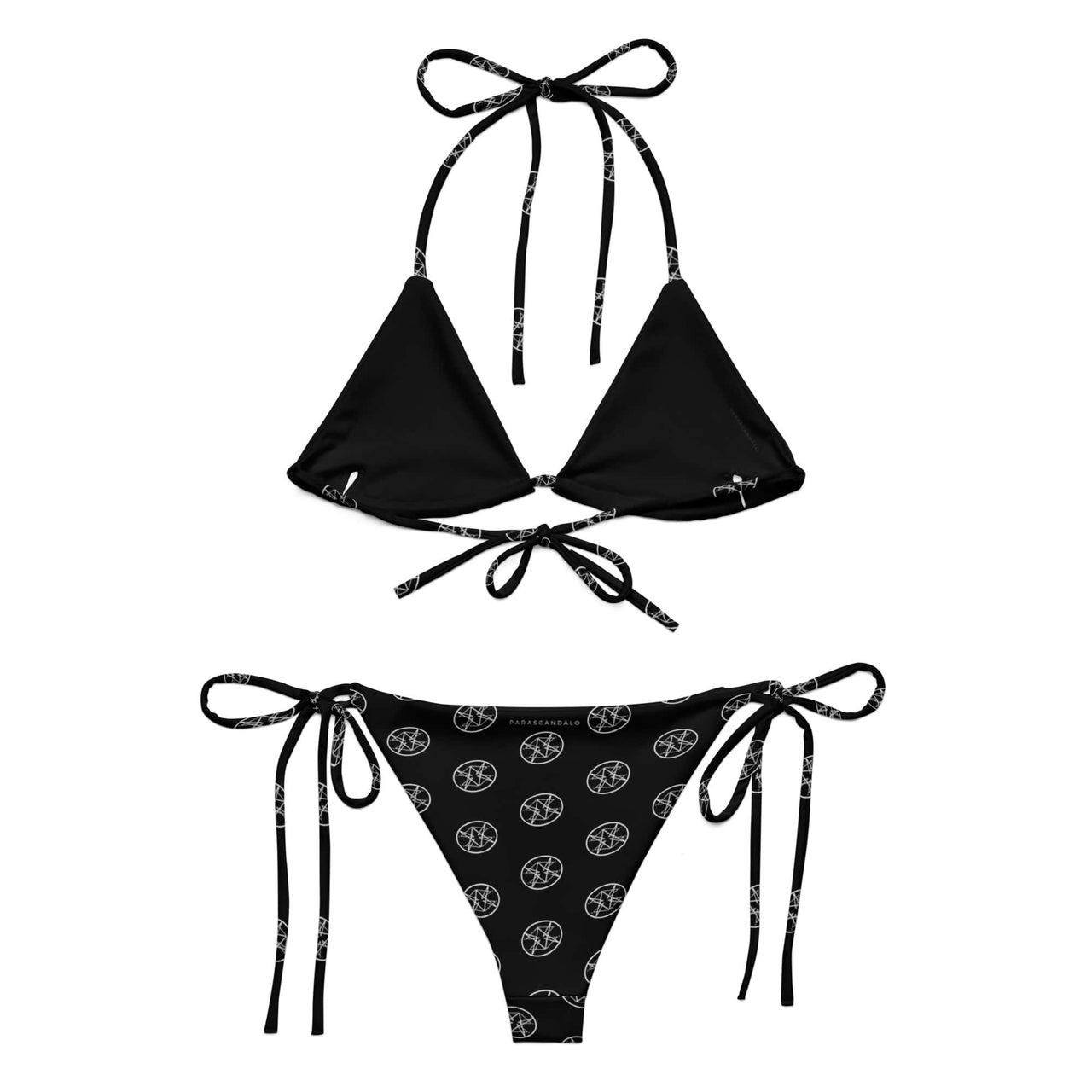 TEN LOGO STRING BIKINI BLACK