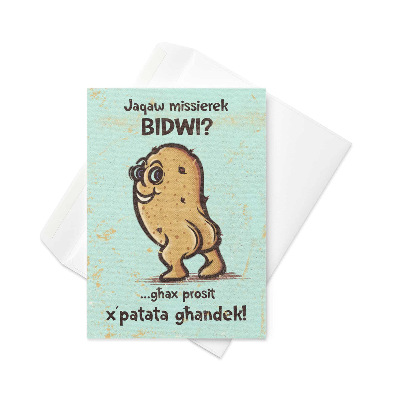 X'PATATA GĦANDEK GREETING CARD BY STACHE
