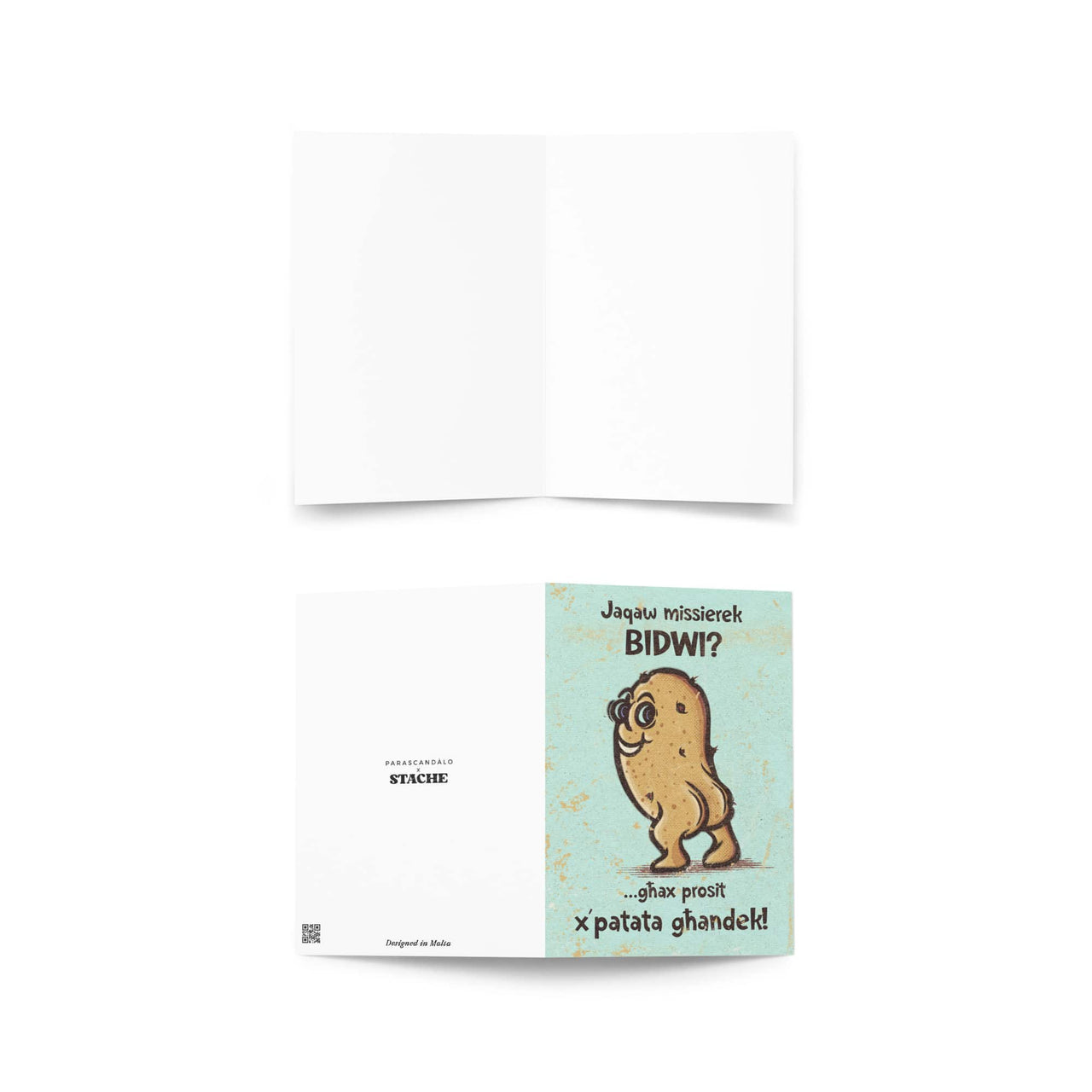 X'PATATA GĦANDEK GREETING CARD BY STACHE