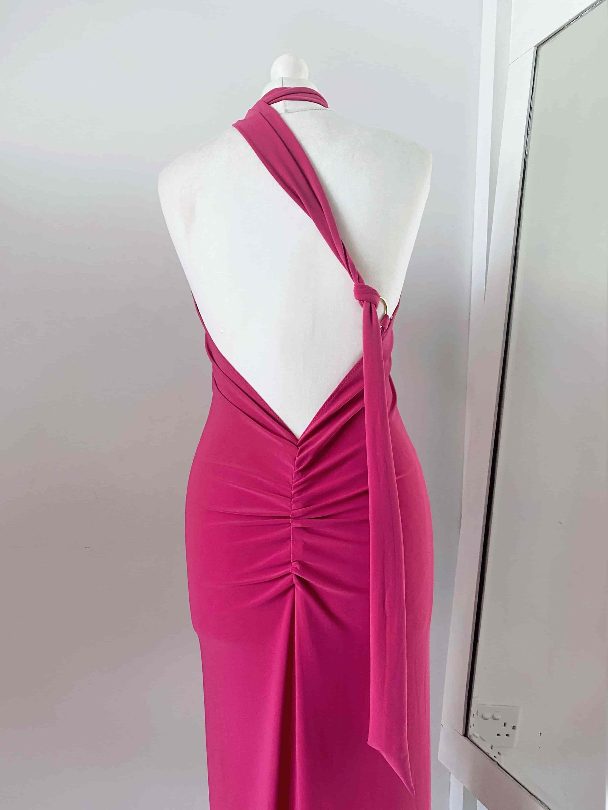 SCARF DRESS DARK PINK GOLD PARASCANDALO SCARF DRESS DARK PINK GOLD PARASCANDALO